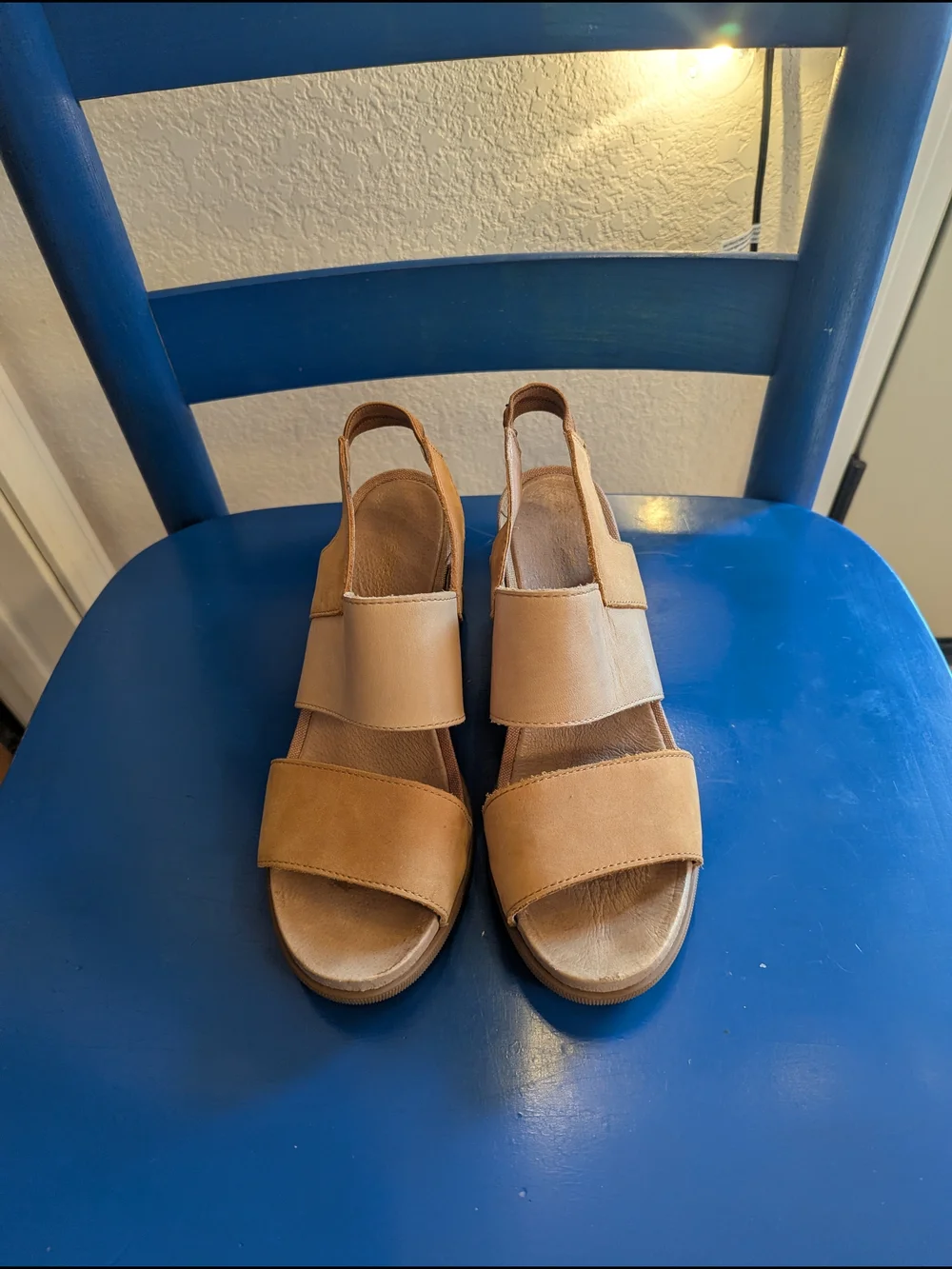 Sorel Tan Suede Wedge Sandals
